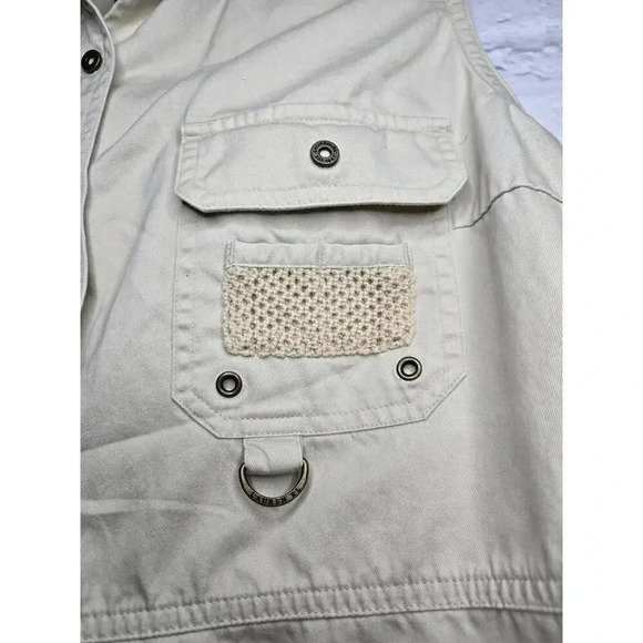 LRL Ralph Lauren khaki casual vest 100% cotton button up size M. - Picture 8 of 11